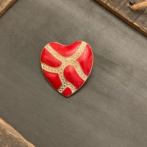 Large Red Heart Pendant Slide for Slide Necklace Chain